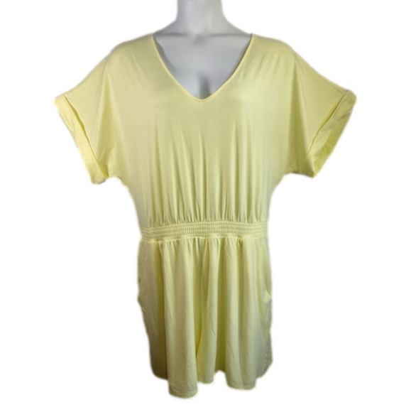 Express Pants - Express Yellow Soft V-Neck Lounge Romper NWT Size XL SKU0537